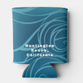 Personalisierter Blauer Hai Bachelor Surfwoche Dosenkühler (Rückseite)