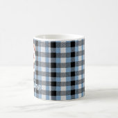 Personalisierter blauer Karo-Panda Kaffeetasse (Mittel)