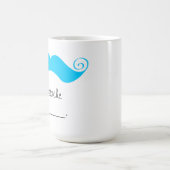 Personalisierter blauer Lenkstangen-Schnurrbart Kaffeetasse (Mittel)