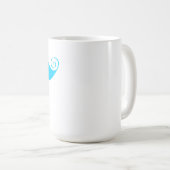 Personalisierter blauer Lenkstangen-Schnurrbart Kaffeetasse (VorderseiteRechts)