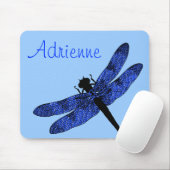 Personalisierter blauer Libellenanhänger Mousepad (Mit Mouse)