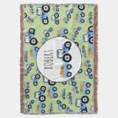 Personalisierter blauer LKW-Landbau Decke (Vorderseite Vertikal)