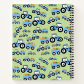 Personalisierter blauer LKW-Landbau Notizblock (Rückseite)