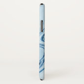 Personalisierter blauer Marmor Case-Mate iPhone Hülle (Hinten/Rechts)