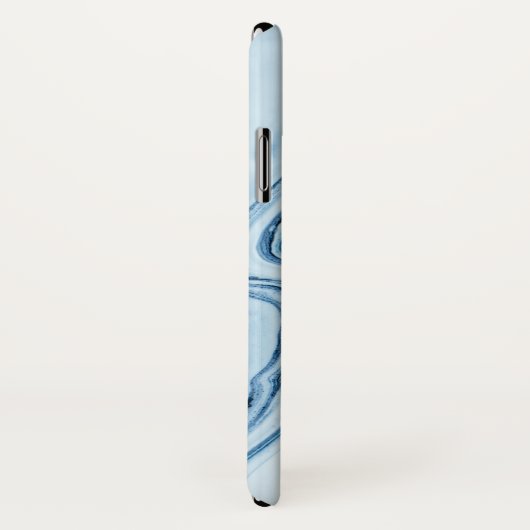 Personalisierter blauer Marmor Case-Mate iPhone Hülle (Hinten/Rechts)