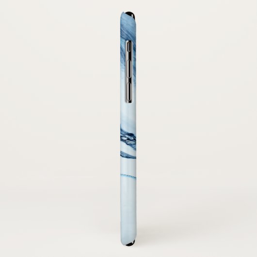 Personalisierter blauer Marmor Case-Mate iPhone Hülle (Hinten/Links)