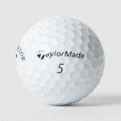 Personalisierter blauer Name und Initialen Golfball (Logo)