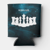 Personalisierter Blauer Nebel Schess Piece Queen Dosenkühler (Vorderseite)