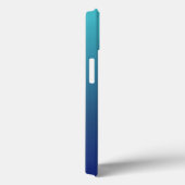 Personalisierter, blauer Ober-Farbverlauf Case-Mat Case-Mate iPhone Hülle (Rückseite / Rechts)
