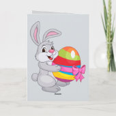 Personalisierter blauer Osterhasen-Grußkarte Karte (Rückseite)