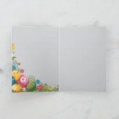 Personalisierter blauer Osterhasen-Grußkarte Karte (Innenseite)