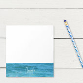 Personalisierter Blauer Ozean Notizblock