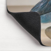 Personalisierter Blauer Parrotlet-Bird Mousepad (Ecke)
