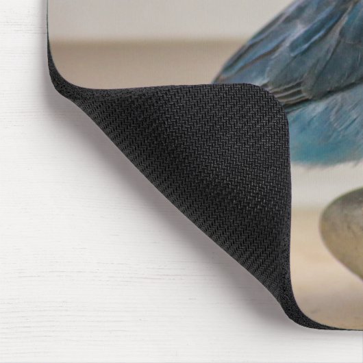 Personalisierter Blauer Parrotlet-Bird Mousepad (Ecke)