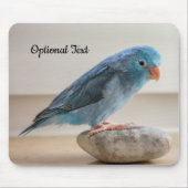Personalisierter Blauer Parrotlet-Bird Mousepad (Vorne)