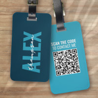 Personalisierter blauer QR-Code