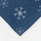 Personalisierter blauer Schneestern-Winter Fleecedecke (Ecke)