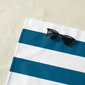 Personalisierter blauer Streifen mit Hai Strandtuch (Beispiel)