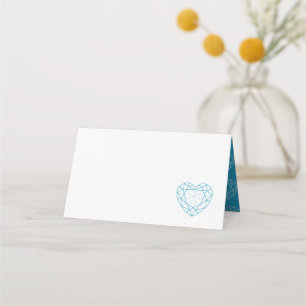 Personalisierter blauer Topaz Platzkarte