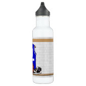 Personalisierter blauer und weißer Basketball Trinkflasche (Rechts)