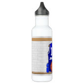 Personalisierter blauer und weißer Basketball Trinkflasche (Links)