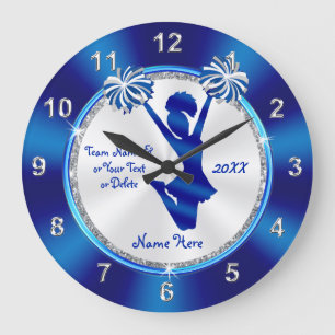 Personalisierter blauer und weißer große wanduhr