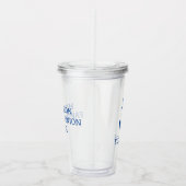 Personalisierter, blauer und weißer Wasseranker Acryltrinkbecher (Rechts)