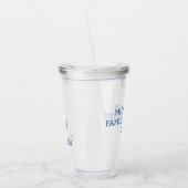 Personalisierter, blauer und weißer Wasseranker Acryltrinkbecher (Links)