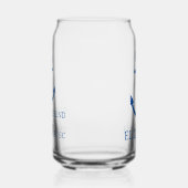 Personalisierter, blauer und weißer Wasseranker Dosenglas (Rechts)