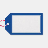 Personalisierter, blauer und weißer Wasseranker Geschenkanhänger (Rückseite Horizontal)