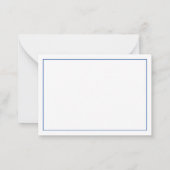 Personalisierter, blauer und weißer Wasseranker Mitteilungskarte (Rückseite)