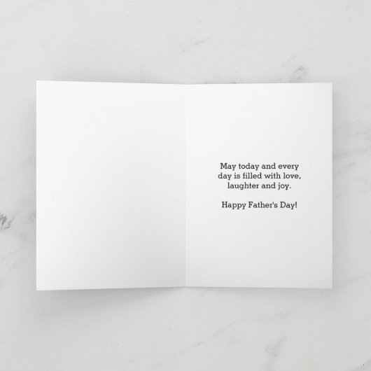 Personalisierter blauer Vater Karte (Innenseite)