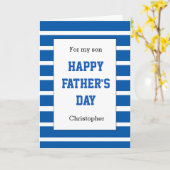 Personalisierter blauer Vater Karte (Gelbe Blume)