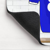 Personalisierter blauer weißer Fußball-Fußball Mousepad (Ecke)