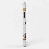 Personalisierter blauer weißer roter Fußball Case-Mate iPhone Hülle (Hinten/Rechts)