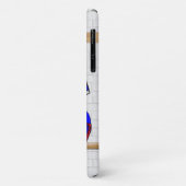 Personalisierter blauer weißer roter Fußball Case-Mate iPhone Hülle (Hinten/Links)