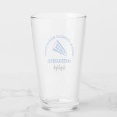 Personalisierter Blaues High School Cheerleader Glas (Rückseite)