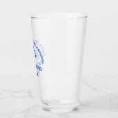 Personalisierter Blaues High School Cheerleader Glas (Links)