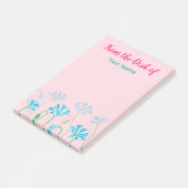 Personalisierter Blaumohn Post-it Klebezettel (angewinkelt)