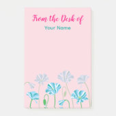 Personalisierter Blaumohn Post-it Klebezettel (Vorderseite)