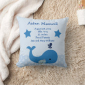 Personalisierter Blauwal Nautical Pillow Kissen (Decke)