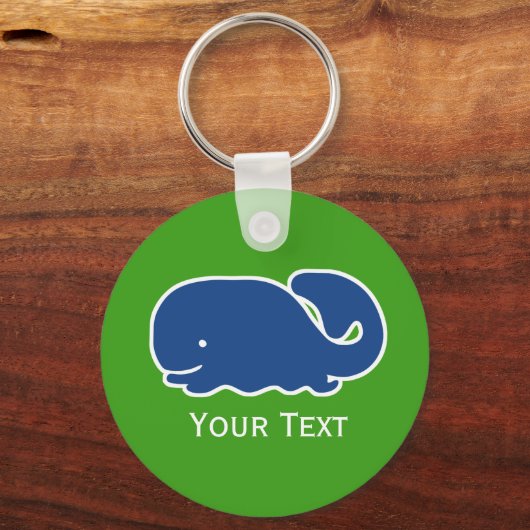 Personalisierter Blauwal Schlüsselanhänger (Rückseite)