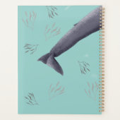 Personalisierter Blauwal und Meeresalgen - Illustr Planer (Rückseite)