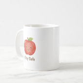 Personalisierter Bleib Sicher Glücklicher Apfel Sü Kaffeetasse (Vorderseite Links)