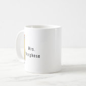 Personalisierter Bleistift-Lehrer Kaffee Kaffeetasse (Vorderseite Links)