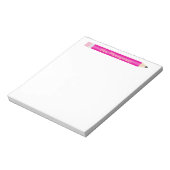 Personalisierter Bleistift-Lehrer Notepad, benutze Notizblock (Rotiert)