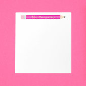 Personalisierter Bleistift-Lehrer Notepad, benutze Notizblock