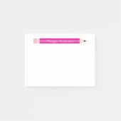 Personalisierter Bleistift-Lehrer Notepad, benutze Post-it Klebezettel (Vorderseite)