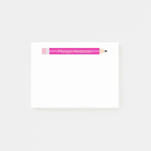 Personalisierter Bleistift-Lehrer Notepad, benutze Post-it Klebezettel (Vorderseite)