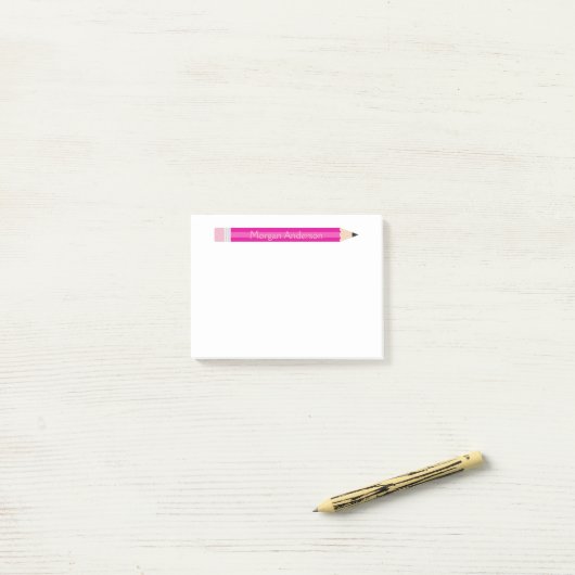 Personalisierter Bleistift-Lehrer Notepad, benutze Post-it Klebezettel (Auf Schreibtisch)